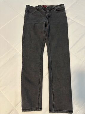 Indigo Men's Straight Jeans in Washed Black
